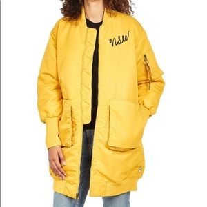 Nike NSW MA-1 Bomber Parka Jacket Yellow